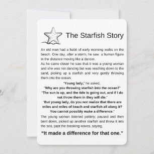 L'histoire de Starfish. Poème Starfish.