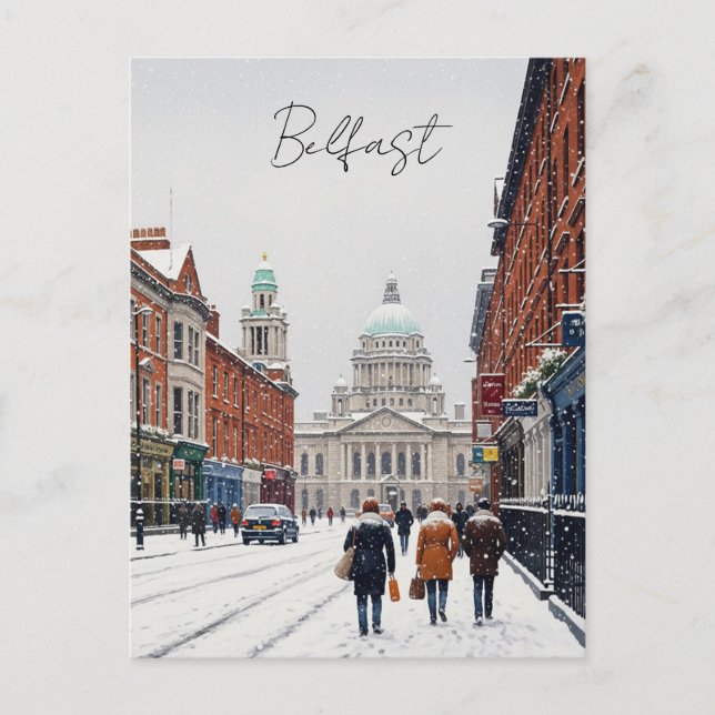 L'hiver à Belfast City Hall Carte postale (Devant)