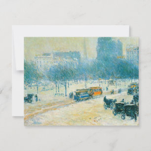 L'Hiver à Union Square par Frederick Childe Hassam