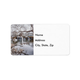 L'Hiver Au Étiquette de adresse Du Barrage Finley