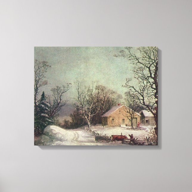 L'hiver dans le pays, Currier & Ives impression de (Recto)