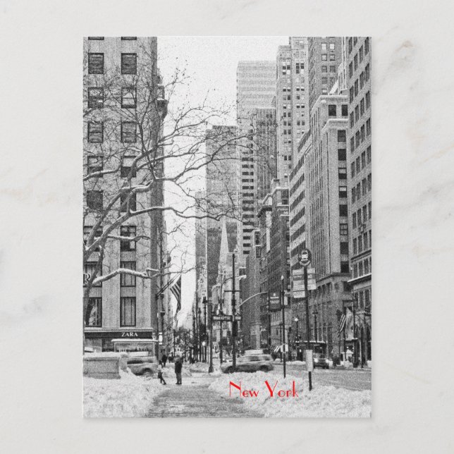 L'hiver devant la carte postale de la gare de NY P (Devant)