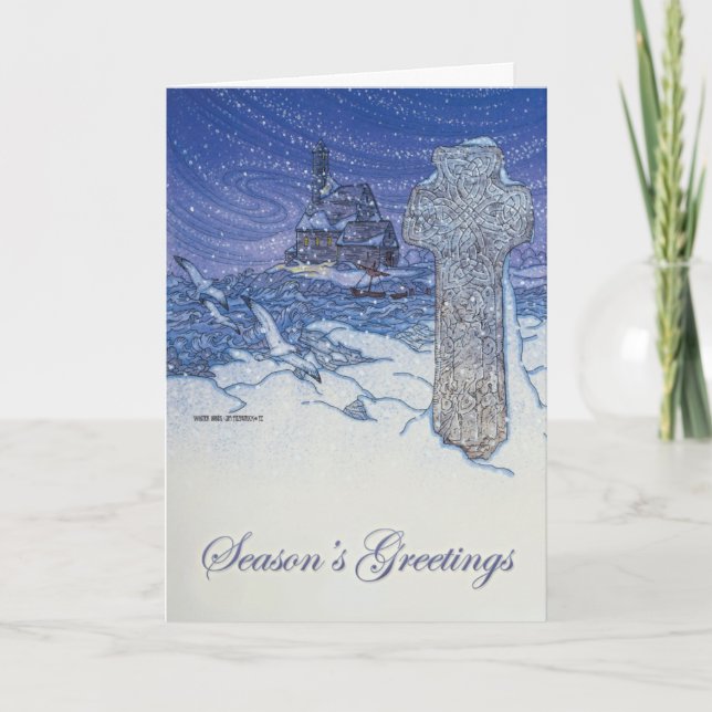 L'hiver enroule la carte de Noël (Devant)