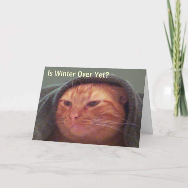 L'hiver est-il terminé encore ? Carte de voeux de (Devant)