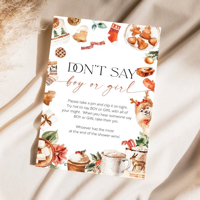 L'hiver ne pas dire Baby shower garçon ou fille je (Créateur téléchargé)