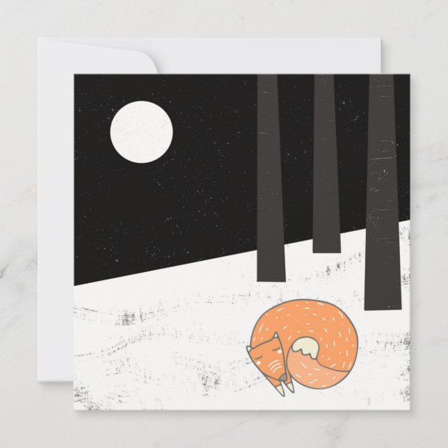 L'hiver - Renard dormant - Illustration (Devant)