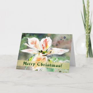 L'hiver rougissent carte de Noël d'aquarelle de