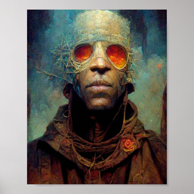 L'Homme Aux Yeux Poster D'Art Scifi (Devant)