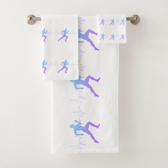 L'Homme Coure La Silhouette Gradient Et La Ligne D (En situation)