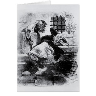 L'homme dans le masque de fer dans sa prison