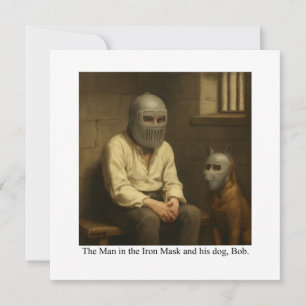 L'homme dans le Masque de Fer et son chien, Bob.