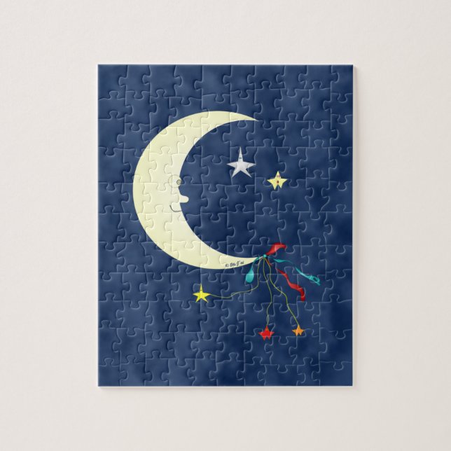 L'Homme Dans Le Puzzle De La Lune (Vertical)