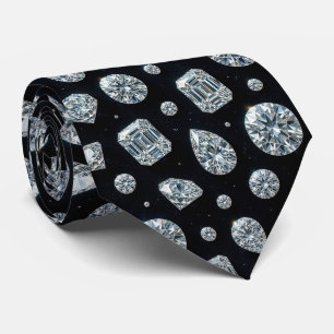 L'Homme de Luxe Cravate noire formelle avec diam