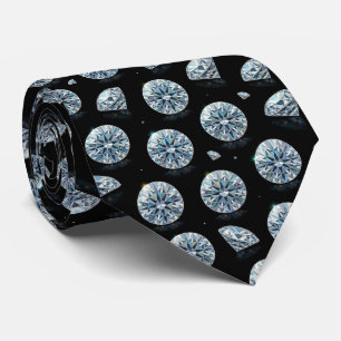 L'Homme de Luxe Cravate noire formelle avec diam