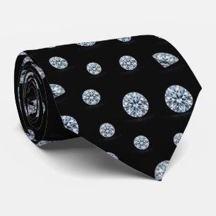 L'Homme de Luxe Cravate noire formelle avec diam