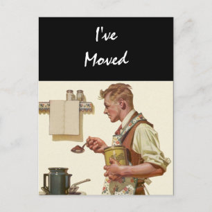 L'homme vintage de carte postale font le nouveau