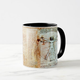 L'HOMME VITRUVIEN Antique Parchment Mug