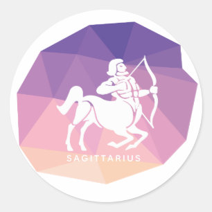 L'horoscope Sagittarius signe violet autocollant m