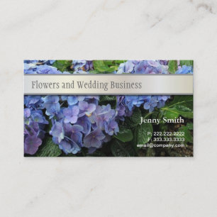 L'hortensia bleu fleurit le carte de visite