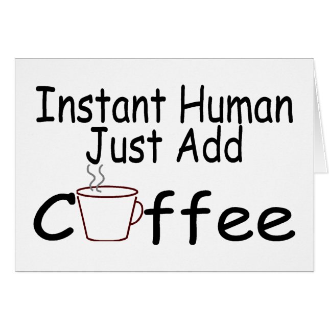 L'humain instantané ajoutent juste le café (Devant horizontal)
