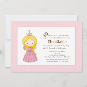 Li-l-Blonde Princess Royal Invitation d'anniversai