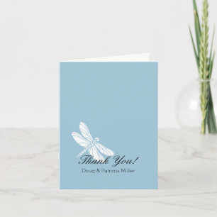 Libellule Bleue Blanche Merci