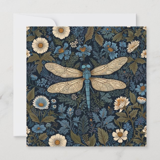 Libellule bleue vintage (Devant)