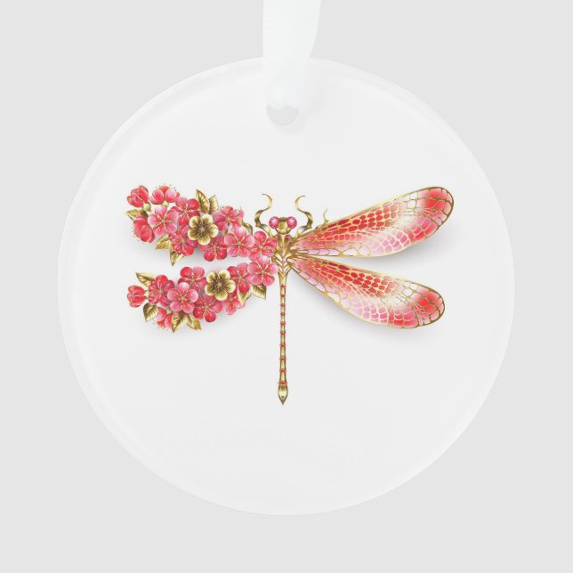 libellule de fleurs avec sakura de bijoux (devant)