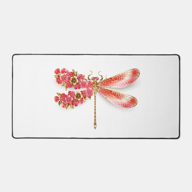 libellule de fleurs avec sakura de bijoux (Recto)