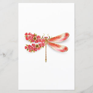 libellule de fleurs avec sakura de bijoux