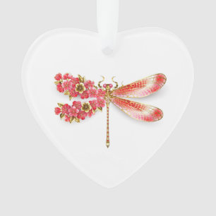 libellule de fleurs avec sakura de bijoux