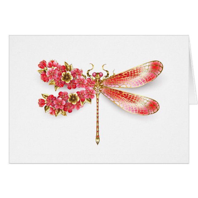 libellule de fleurs avec sakura de bijoux (Devant Horizontal)