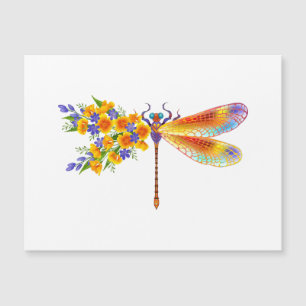 libellule de fleurs jaunes