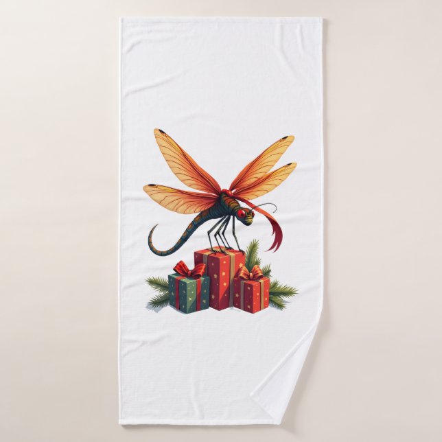 Libellule emballée (Serviette de bain)
