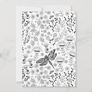 Libellule et fleurs