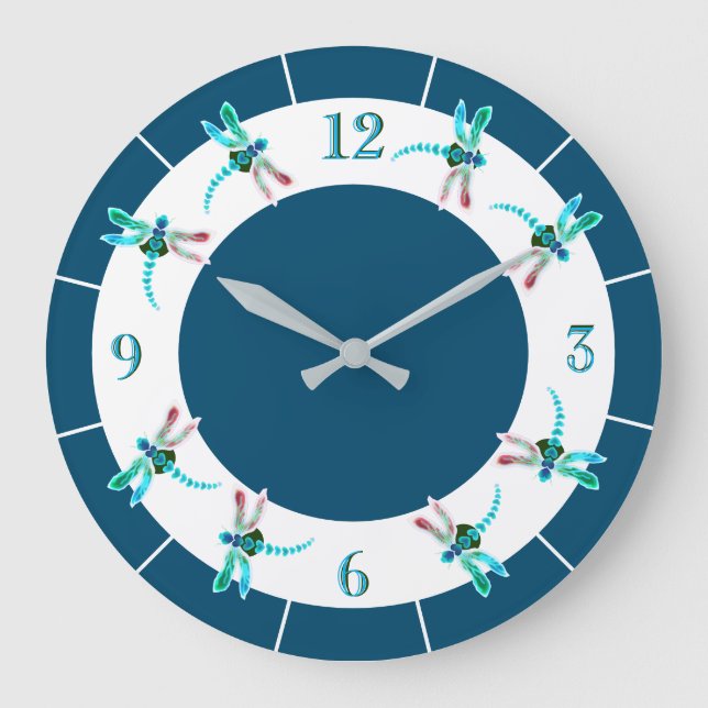 libellule | Horloge Turquoise (Recto)