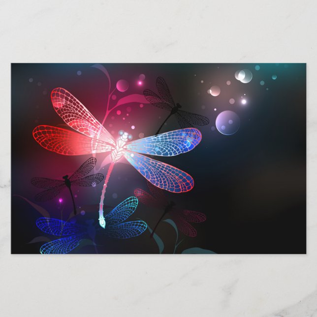 libellule rouge brillante (Devant)