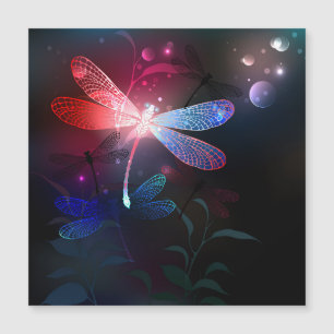 Libellule rouge lumineuse