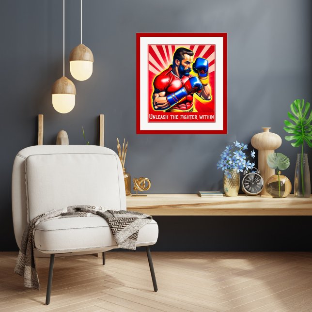 Libérer Le Combat À L'Intérieur - Poster De Boxe (Créateur téléchargé)