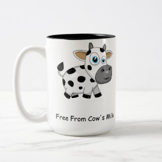 Libérez de la tasse du lait de vache