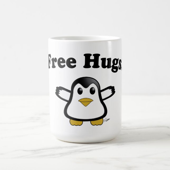 Libérez la tasse de café de pingouin d'étreintes (Centre)