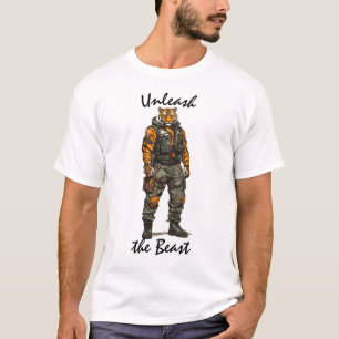 Libérez le t-shirt tactique du tigre de la bête