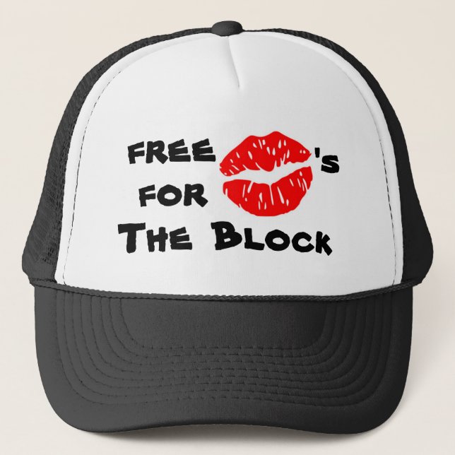 Libérez les baisers pour le casquette de bloc (Devant)