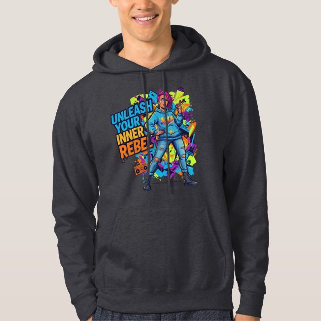 Libérez votre rebelle intérieur - Sweat à capuche  (Devant)