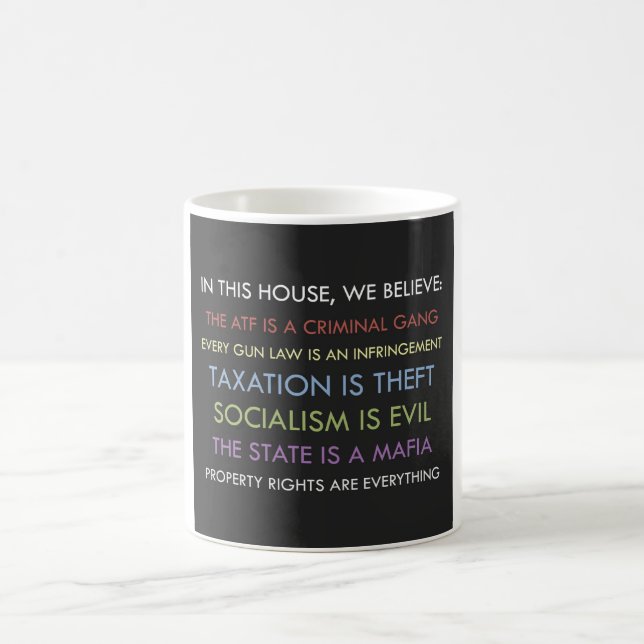 Libertarien nous croyons Mug (Centre)