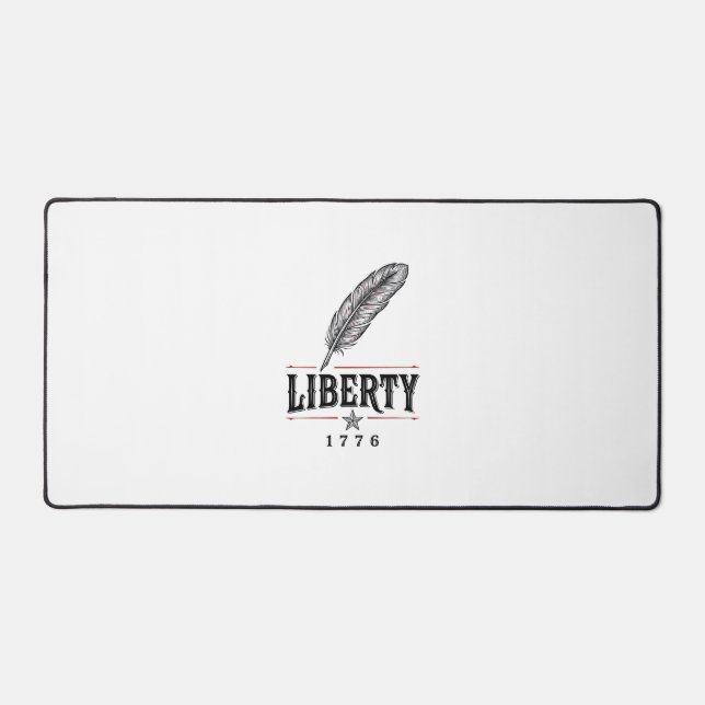 Liberté 1776 Dessin vectoriel de plume patriotique (Recto)