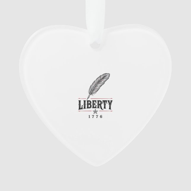 Liberté 1776 Dessin vectoriel de plume patriotique (devant)
