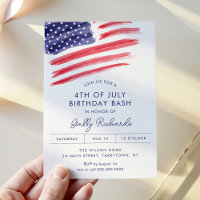 LIBERTÉ 4 juillet Anniversaire Fête Invitation
