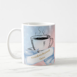 Liberté brassée ici Mug de café patriotique