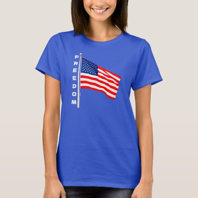 Liberté - drapeau (noir) T-shirt (Devant)